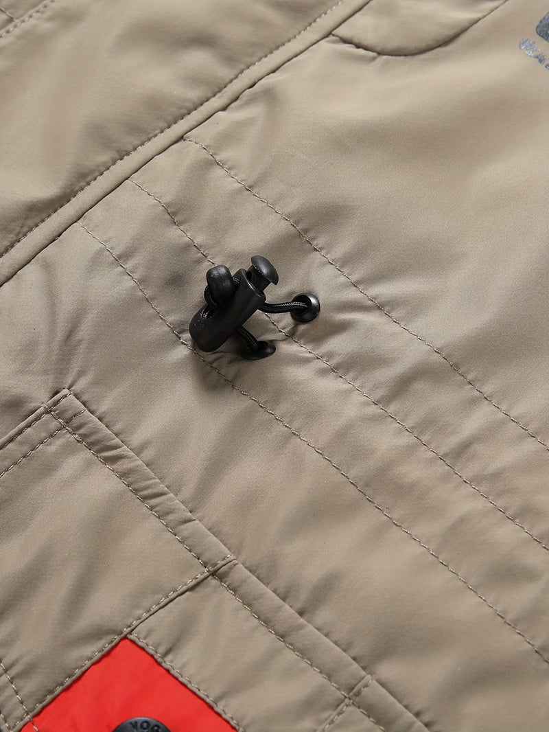 Cálida chaqueta polar con bolsillos con solapa