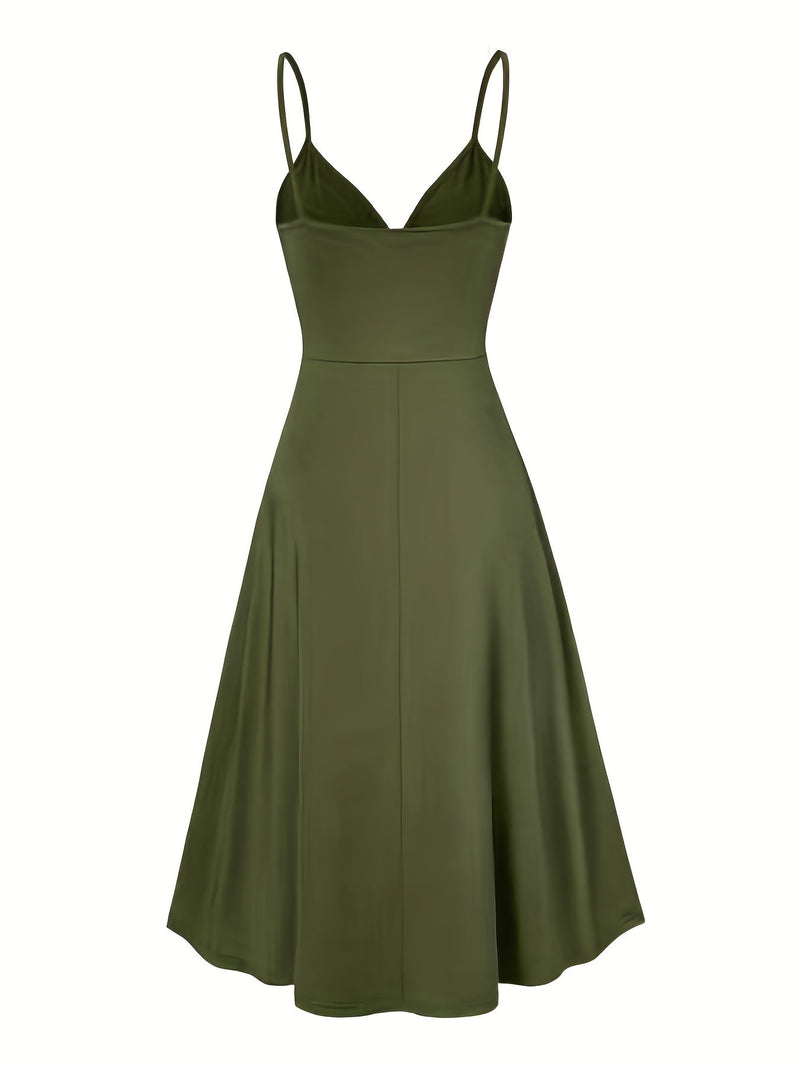 Vestido elegante con tirantes finos retorcidos