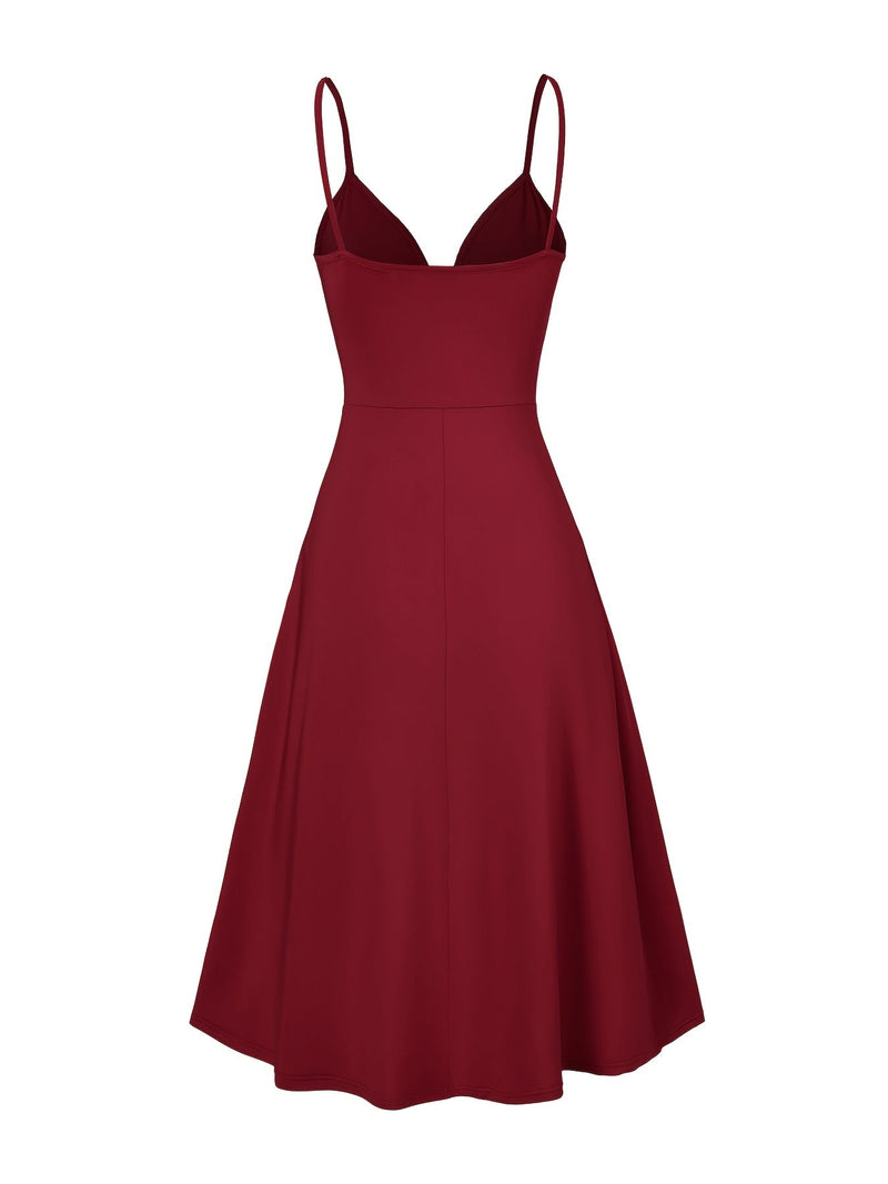 Vestido elegante con tirantes finos retorcidos