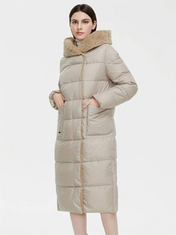 chaqueta larga y esponjosa con cremallera