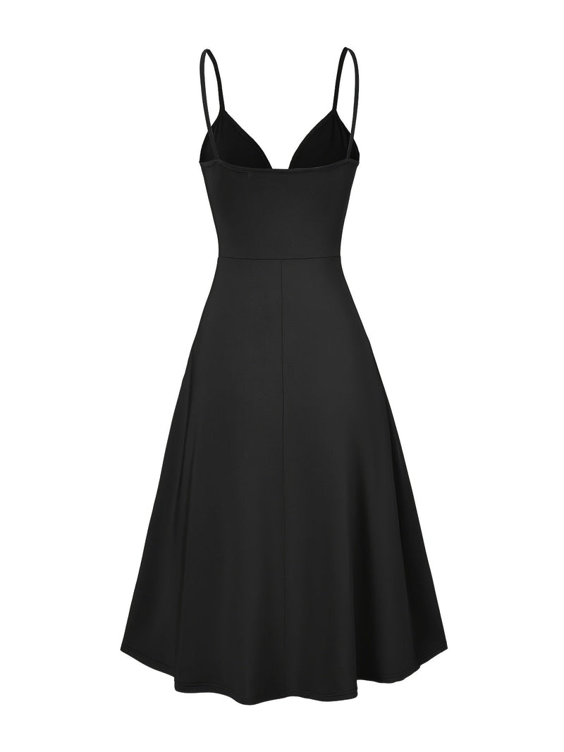 Vestido elegante con tirantes finos retorcidos