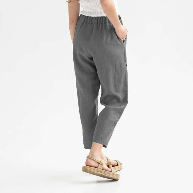 Cécile - Pantalón recto casual liso
