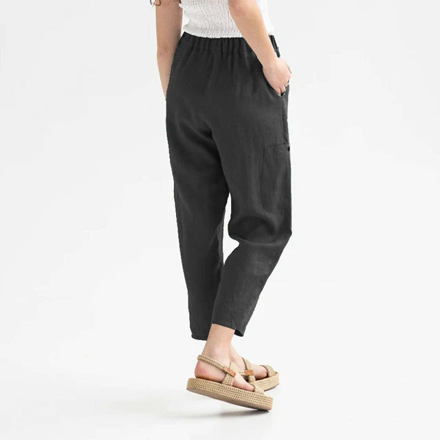 Cécile - Pantalón recto casual liso