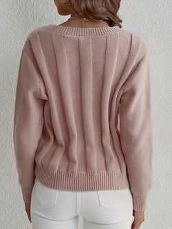 Jersey de punto con escote en pico