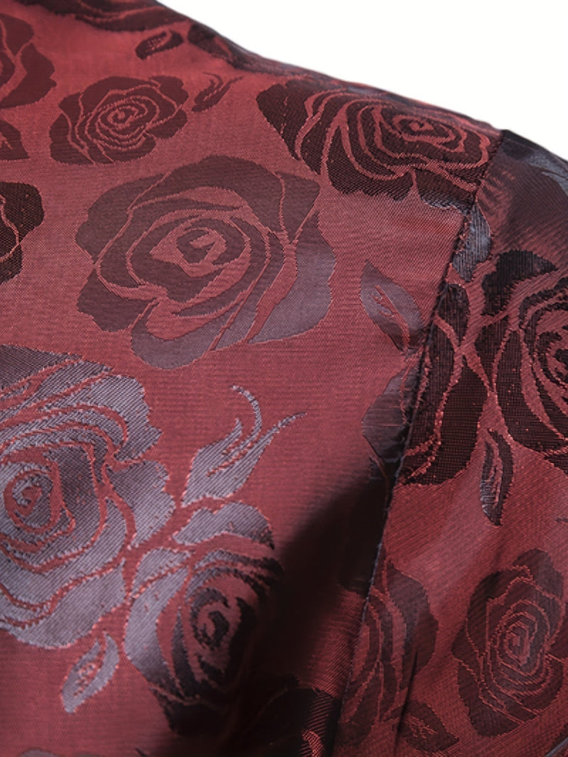 Camisa elegante con motivo de rosas