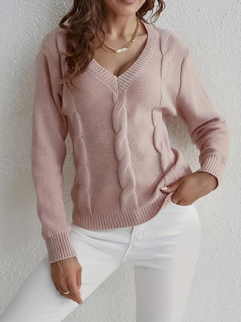 Jersey de punto con escote en pico