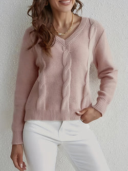 Jersey de punto con escote en pico