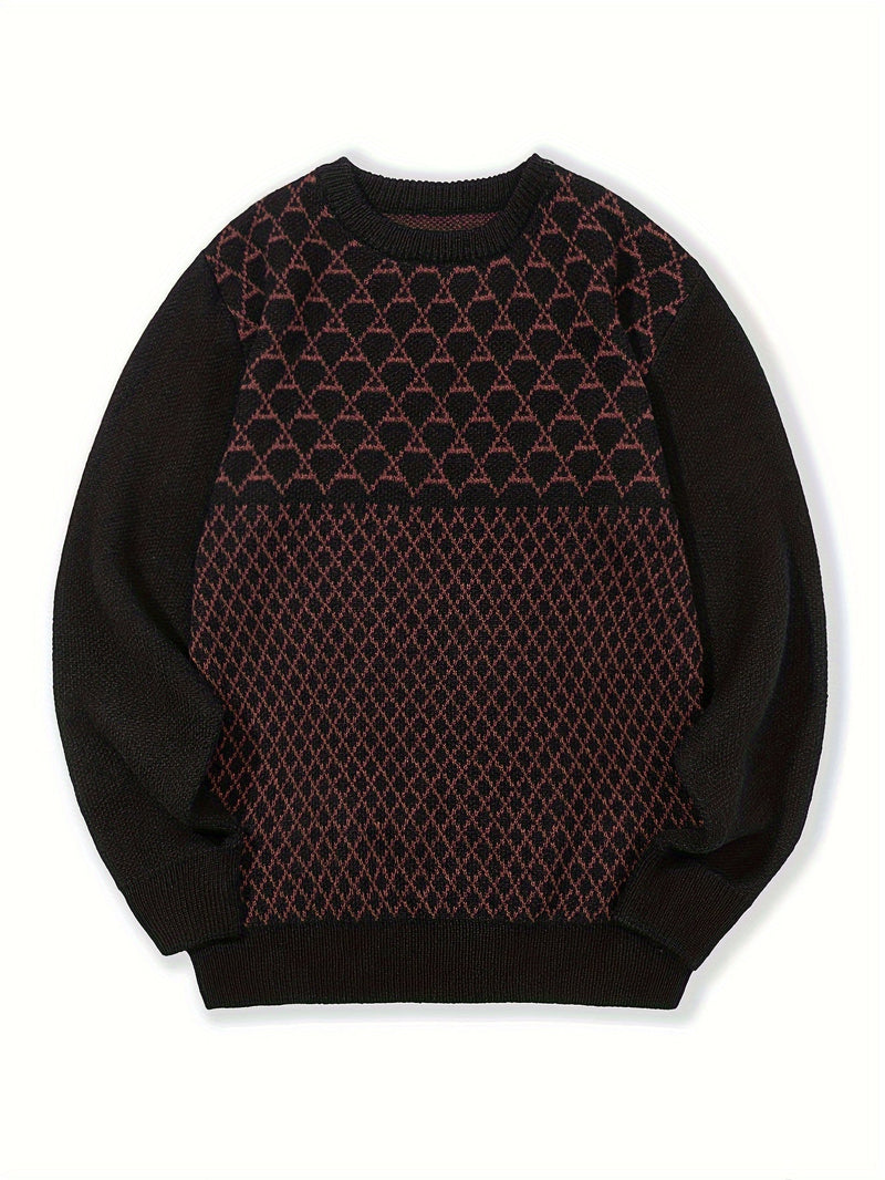 Jersey de punto con estampado de rombos